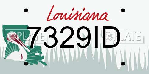 7329ID Louisiana License Plate