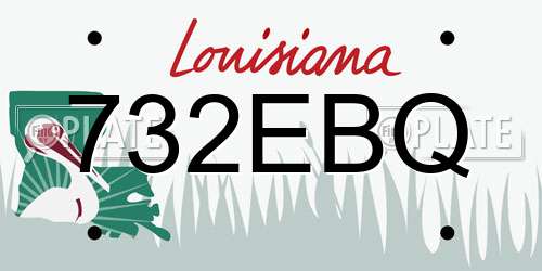 732EBQ Louisiana License Plate