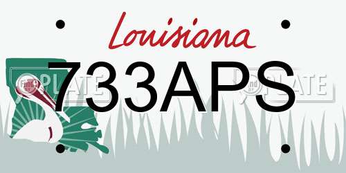 733APS Louisiana License Plate