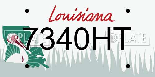 7340HT Louisiana License Plate