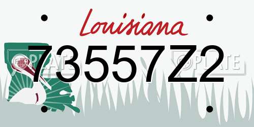 73557Z2 Louisiana License Plate