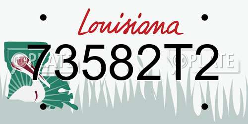 73582T2 Louisiana License Plate