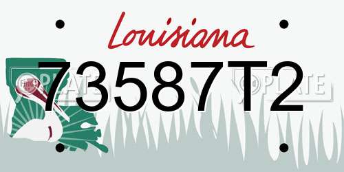 73587T2 Louisiana License Plate