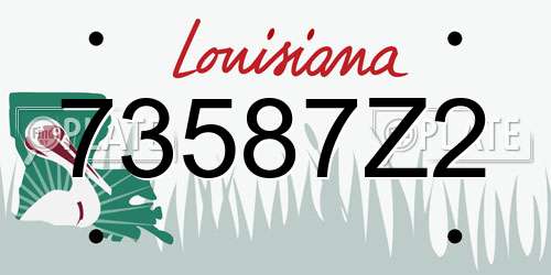 73587Z2 Louisiana License Plate