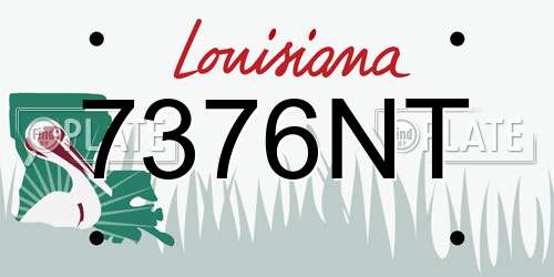 7376NT Louisiana License Plate