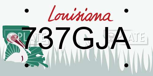 737GJA Louisiana License Plate