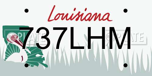 737LHM Louisiana License Plate
