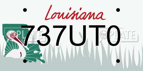 737UT0 Louisiana License Plate