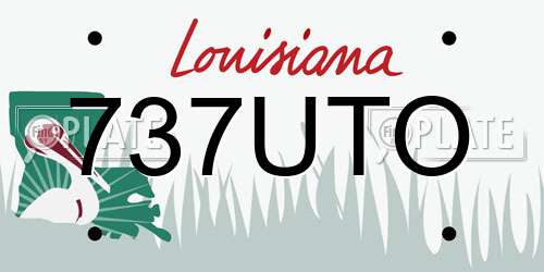 737UTO Louisiana License Plate