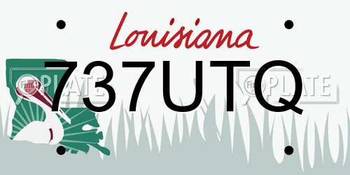 737UTQ Louisiana License Plate