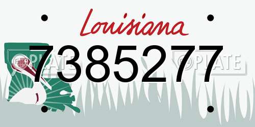 7385277 Louisiana License Plate