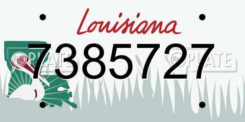7385727 Louisiana License Plate