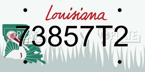 73857T2 Louisiana License Plate