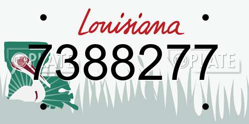 7388277 Louisiana License Plate