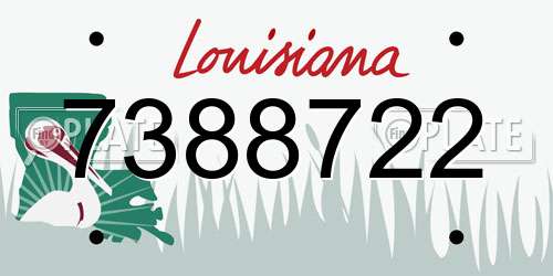7388722 Louisiana License Plate