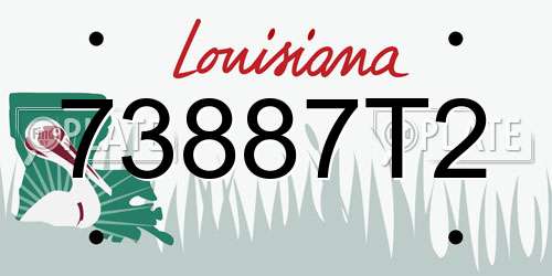 73887T2 Louisiana License Plate