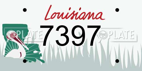7397 Louisiana License Plate