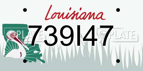739I47 Louisiana License Plate