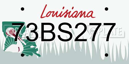 73BS277 Louisiana License Plate