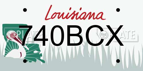 740BCX Louisiana License Plate