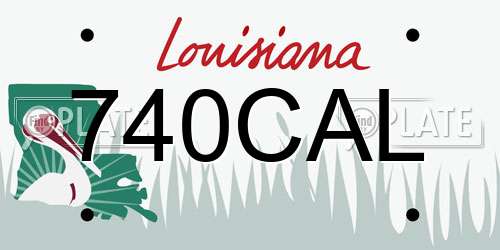 740CAL Louisiana License Plate