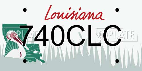 740CLC Louisiana License Plate