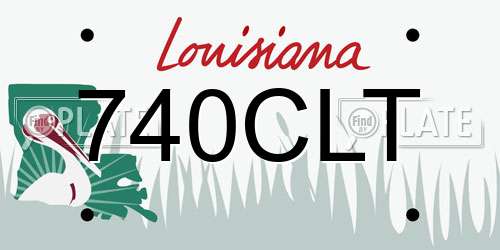 740CLT Louisiana License Plate