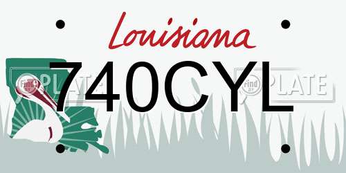 740CYL Louisiana License Plate