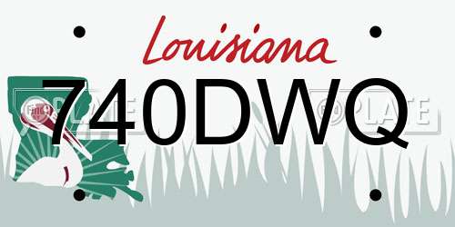 740DWQ Louisiana License Plate