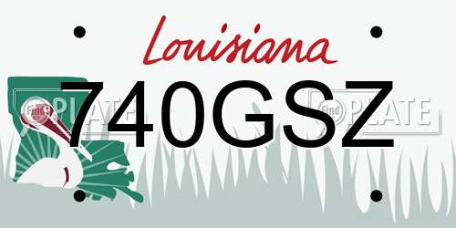 740GSZ Louisiana License Plate
