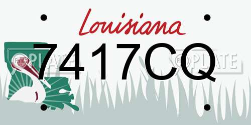 7417CQ Louisiana License Plate