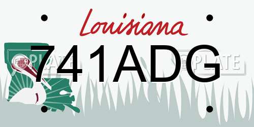 741ADG Louisiana License Plate