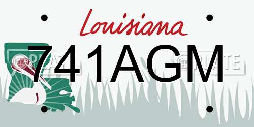 741AGM Louisiana License Plate