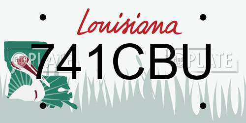 741CBU Louisiana License Plate