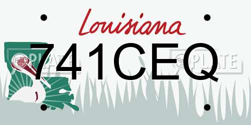 741CEQ Louisiana License Plate