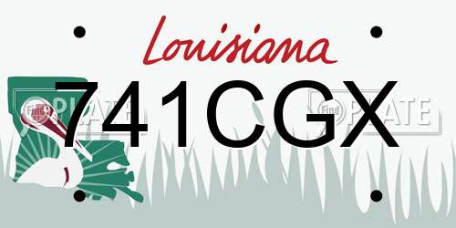 741CGX Louisiana License Plate
