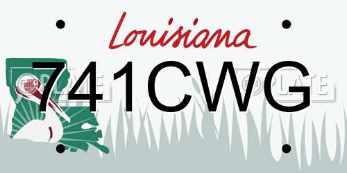 741CWG Louisiana License Plate