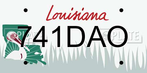 741DAO Louisiana License Plate