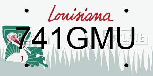 741GMU Louisiana License Plate