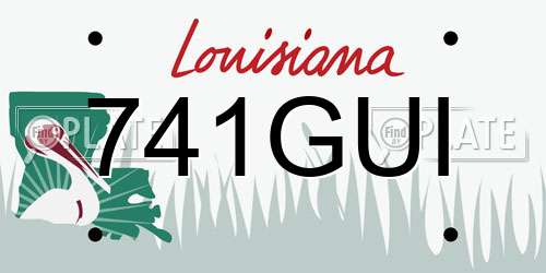 741GUI Louisiana License Plate