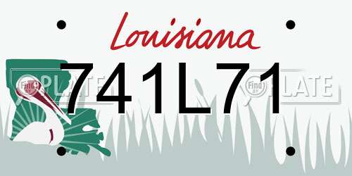 741L71 Louisiana License Plate