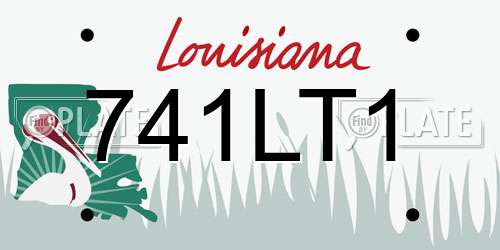 741LT1 Louisiana License Plate