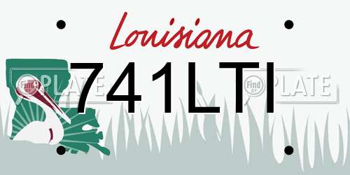 741LTI Louisiana License Plate