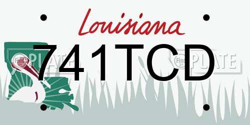 741TCD Louisiana License Plate