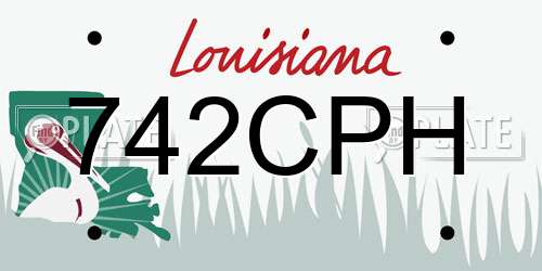 742CPH Louisiana License Plate