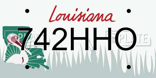 742HHO Louisiana License Plate