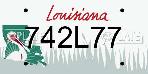 742L77 Louisiana License Plate