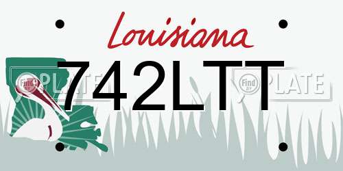 742LTT Louisiana License Plate