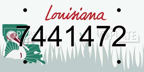 7441472 Louisiana License Plate