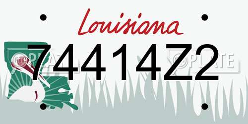 74414Z2 Louisiana License Plate